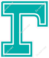 23.5" Greek Individual Flat Teal - Alphabet Pieces