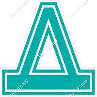 23.5" Greek Individual Flat Teal - Alphabet Pieces