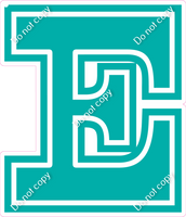 23.5" Greek Individual Flat Teal - Alphabet Pieces