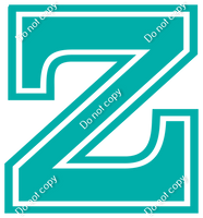 23.5" Greek Individual Flat Teal - Alphabet Pieces