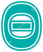 23.5" Greek Individual Flat Teal - Alphabet Pieces