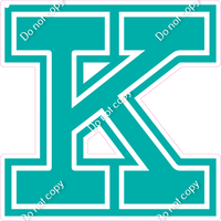 23.5" Greek Individual Flat Teal - Alphabet Pieces