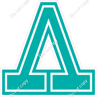 23.5" Greek Individual Flat Teal - Alphabet Pieces