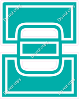 23.5" Greek Individual Flat Teal - Alphabet Pieces