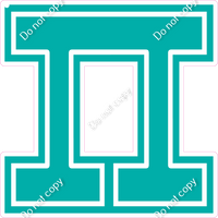 23.5" Greek Individual Flat Teal - Alphabet Pieces