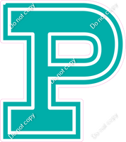 23.5" Greek Individual Flat Teal - Alphabet Pieces