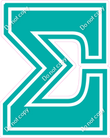 23.5" Greek Individual Flat Teal - Alphabet Pieces