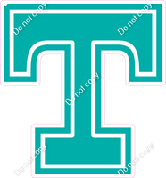 23.5" Greek Individual Flat Teal - Alphabet Pieces