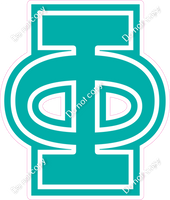 23.5" Greek Individual Flat Teal - Alphabet Pieces