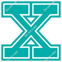 23.5" Greek Individual Flat Teal - Alphabet Pieces