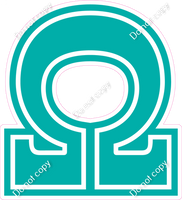 23.5" Greek Individual Flat Teal - Alphabet Pieces