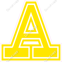 23.5" Greek Individual Flat Yellow - Alphabet Pieces