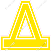 23.5" Greek Individual Flat Yellow - Alphabet Pieces