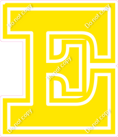 23.5" Greek Individual Flat Yellow - Alphabet Pieces