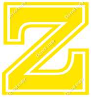 23.5" Greek Individual Flat Yellow - Alphabet Pieces
