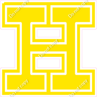 23.5" Greek Individual Flat Yellow - Alphabet Pieces