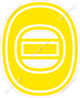 23.5" Greek Individual Flat Yellow - Alphabet Pieces