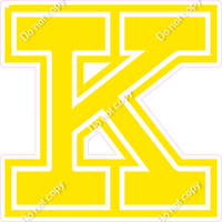 23.5" Greek Individual Flat Yellow - Alphabet Pieces