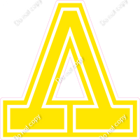 23.5" Greek Individual Flat Yellow - Alphabet Pieces
