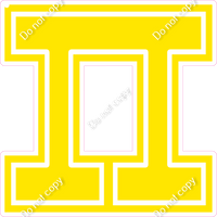 23.5" Greek Individual Flat Yellow - Alphabet Pieces