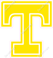 23.5" Greek Individual Flat Yellow - Alphabet Pieces
