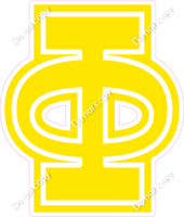 23.5" Greek Individual Flat Yellow - Alphabet Pieces