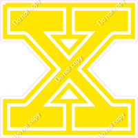 23.5" Greek Individual Flat Yellow - Alphabet Pieces