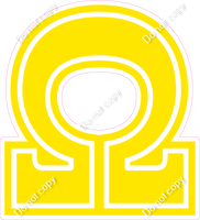 23.5" Greek Individual Flat Yellow - Alphabet Pieces