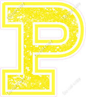 23.5" Greek Individual Lemon Sparkle - Alphabet Pieces Rho