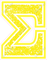 23.5" Greek Individual Lemon Sparkle - Alphabet Pieces Sigma