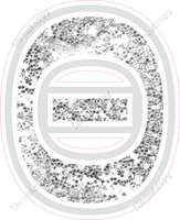 23.5" Greek Individual Light Silver Sparkle - Alphabet Pieces Theta