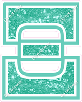 23.5" Greek Individual Mint Sparkle - Alphabet Pieces Xi