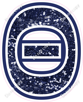 23.5" Greek Individual Navy Blue Sparkle - Alphabet Pieces Theta