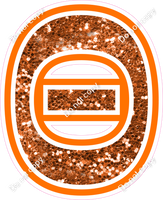 23.5" Greek Individual Orange Sparkle - Alphabet Pieces Theta