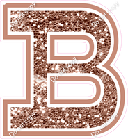 23.5" Greek Individual Rose Gold Sparkle - Alphabet Pieces Beta