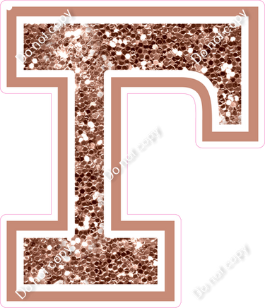 23.5" Greek Individual Rose Gold Sparkle - Alphabet Pieces Gamma