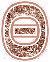 23.5" Greek Individual Rose Gold Sparkle - Alphabet Pieces Theta