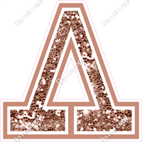 23.5" Greek Individual Rose Gold Sparkle - Alphabet Pieces Lambda