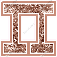 23.5" Greek Individual Rose Gold Sparkle - Alphabet Pieces Pi