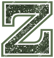 23.5" Greek Individual Sage Sparkle - Alphabet Pieces Zeta