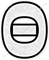 23.5" Greek Individual White Sparkle - Alphabet Pieces Theta