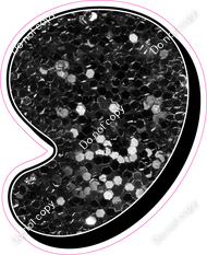 HP 12" Individuals - Black Sparkle Apostrophe