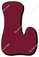 HP 12" Individuals - Flat Burgundy L