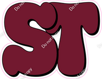 HP 12" Individuals - Flat Burgundy ST