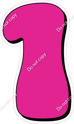 HP 12" Individuals - Flat Hot Pink 1
