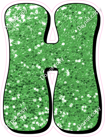 HP 12" Individuals - Lime Green Sparkle H