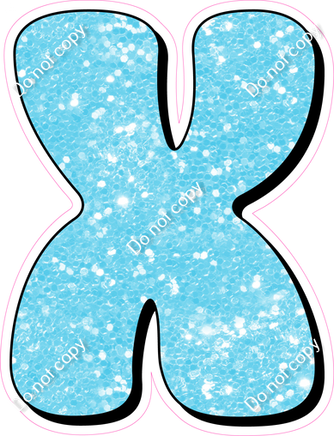 HP 18" Individuals - Baby Blue Sparkle X