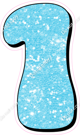HP 18" Individuals - Baby Blue Sparkle 1