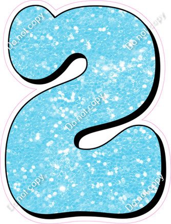 HP 18" Individuals - Baby Blue Sparkle 2