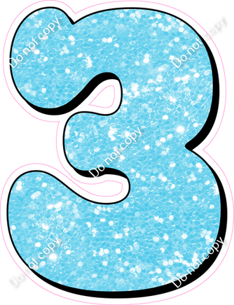HP 18" Individuals - Baby Blue Sparkle 3